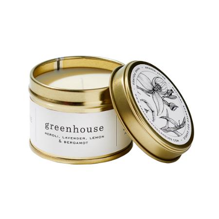 Greenhouse Gold Tin Candle